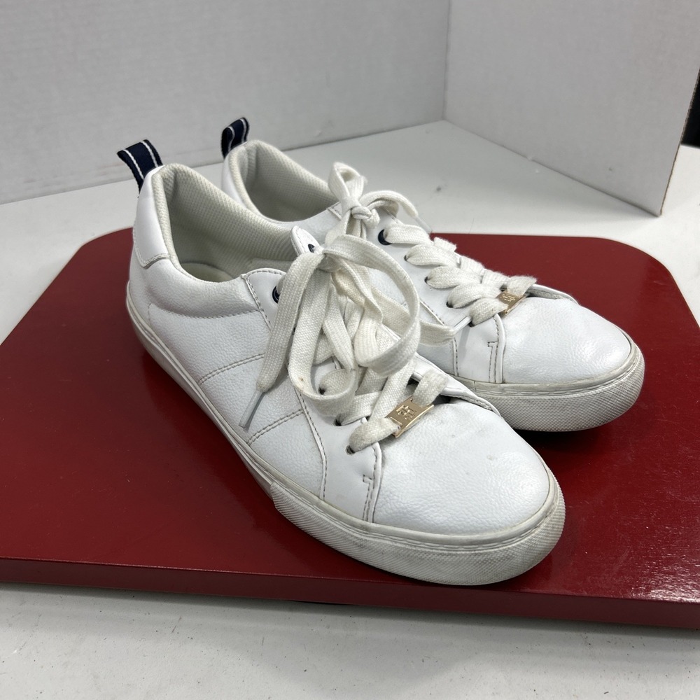 Tommy Hilfiger Twlamzey White Classic Athletic Shoes Women's 8.5M Sneakers Laced